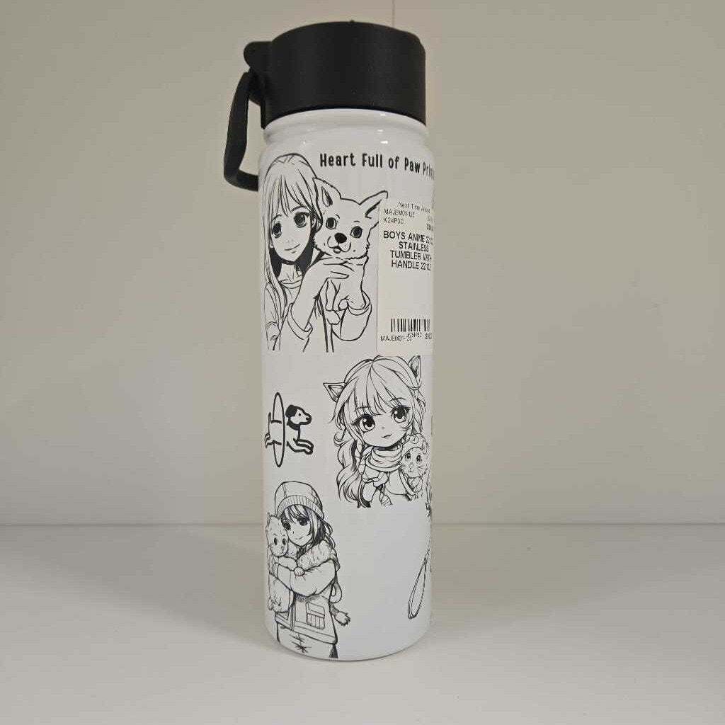 BOYS ANIME 22 OZ STAINLESS TUMBLER WITH HANDLE
