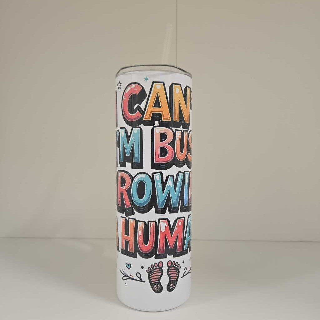 PREGNANCY 20 OZ STAINLESS TUMBLER WITH HANDLE