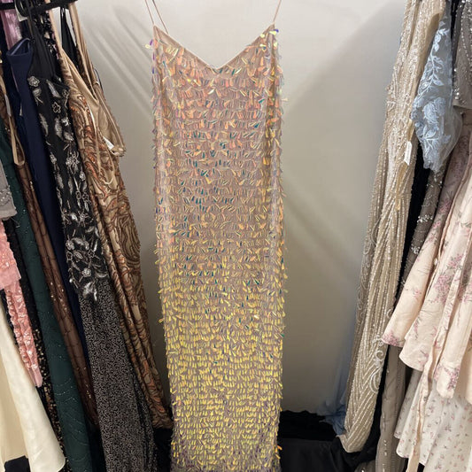 Iridescent Fringe Maxi Dress