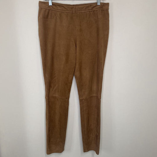 *AS IS* MAX STUDIO - TAN SUEDE-LIKE LEGGINGS
