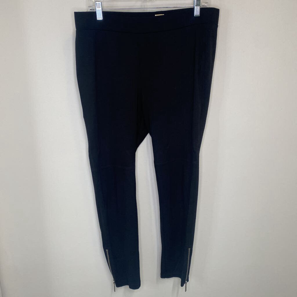 MICHAEL KORS - BLACK LEGGINGS W/ ANKLE ZIPPER