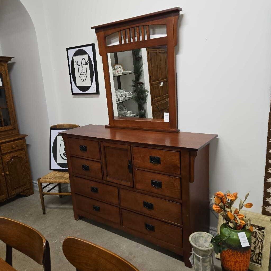MISSION DRESSER W/MIRROR