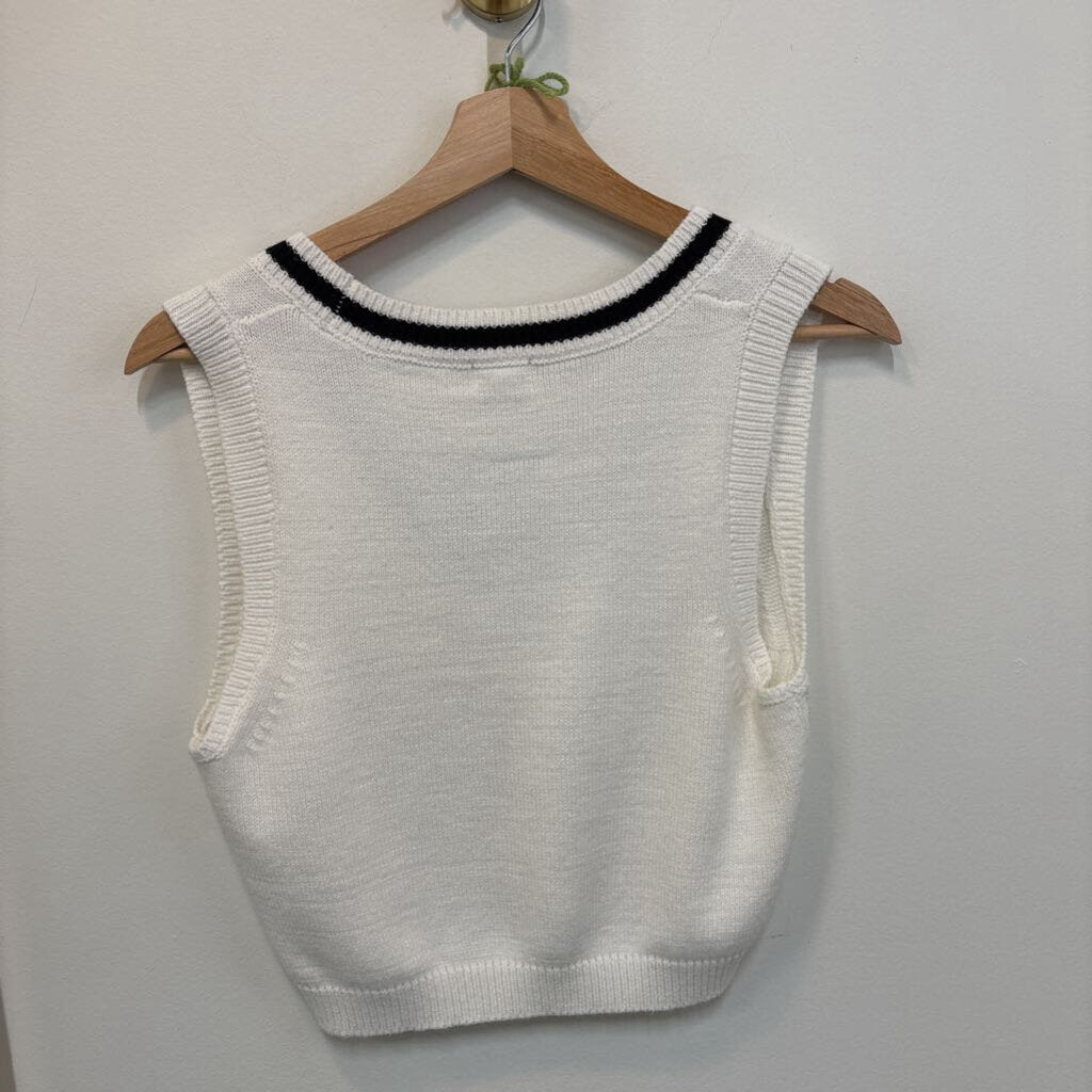 GARAGE WHITE KNIT VEST