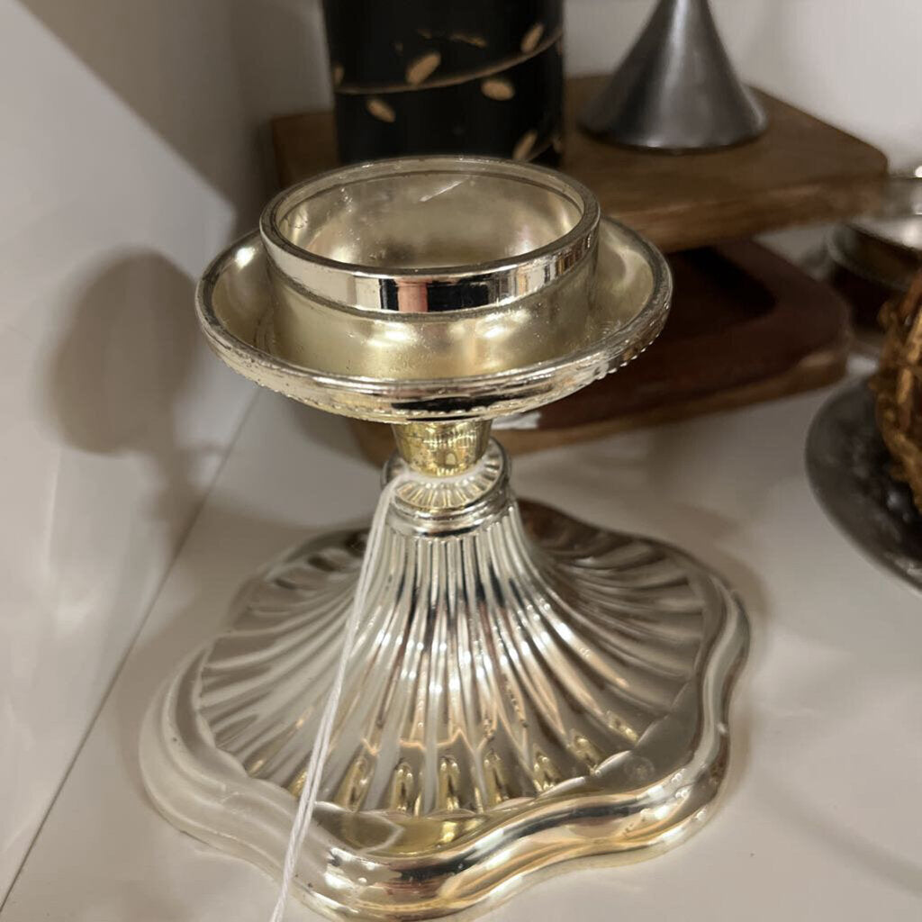 Winter church candle holder