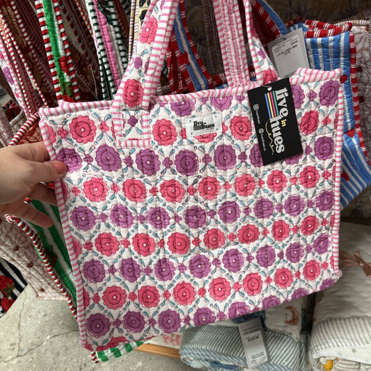PINK FLOWER BIG TOTE