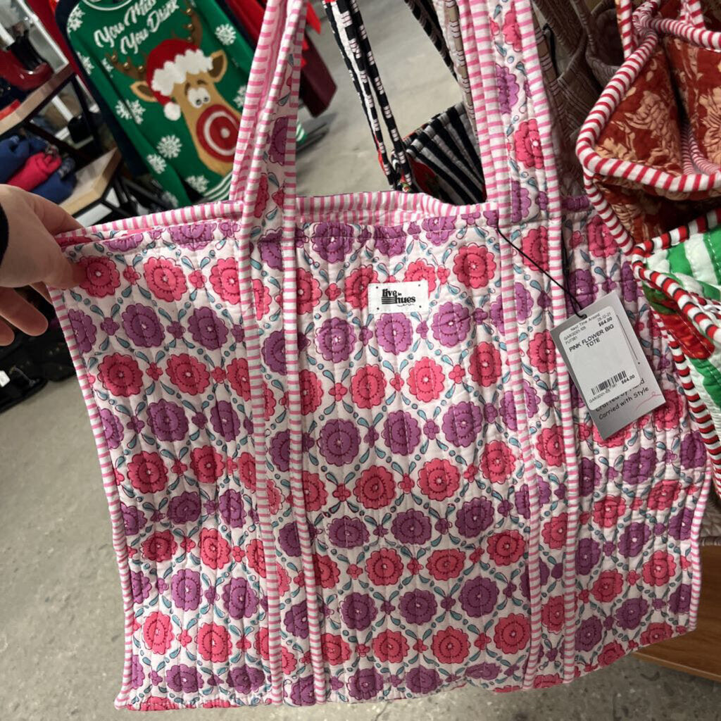 PINK FLOWER BIG TOTE