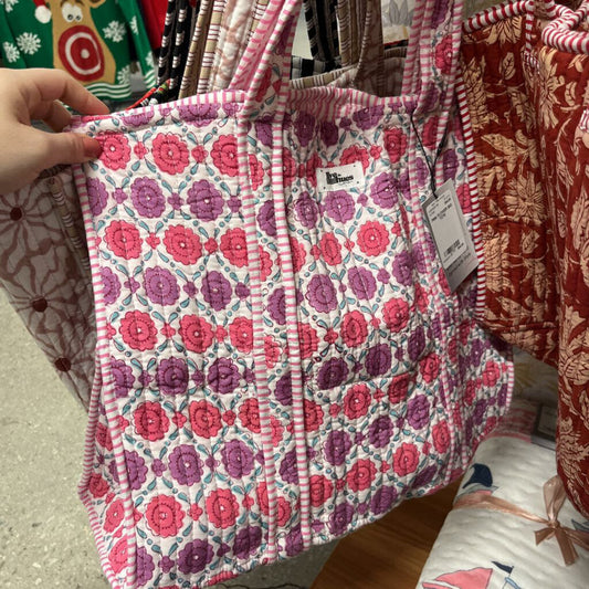 PINK FLOWER MINI TOTE