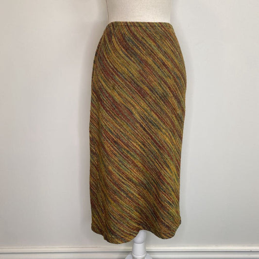 KATHERINE STONE - YELLOW/GREEN/RED OMBRE MIDI SKIRT