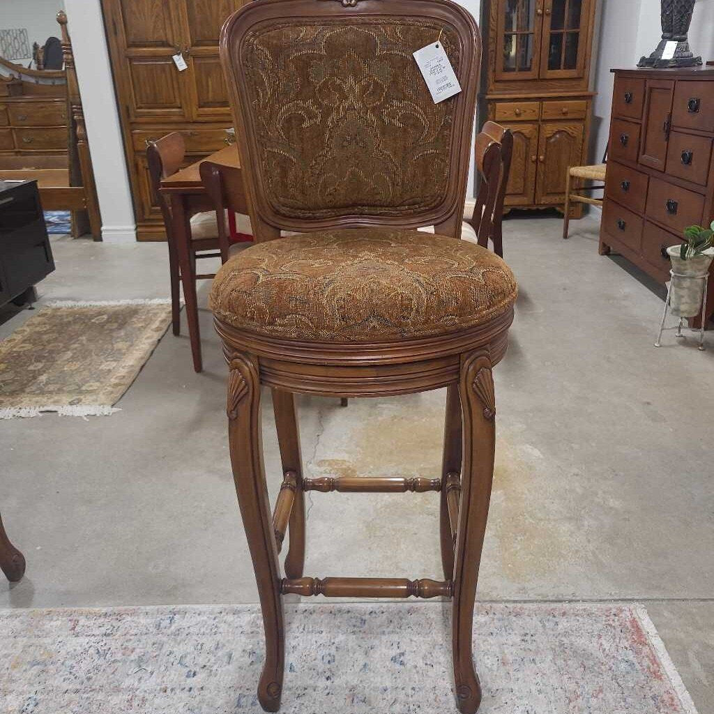 ORANGE & BROWN BAR STOOL