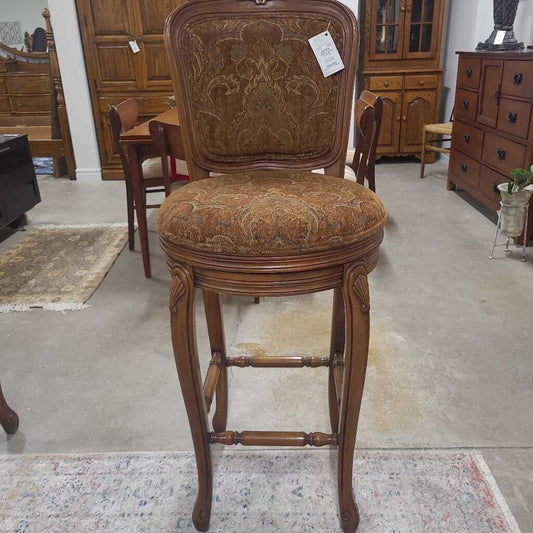 ORANGE & BROWN BAR STOOL