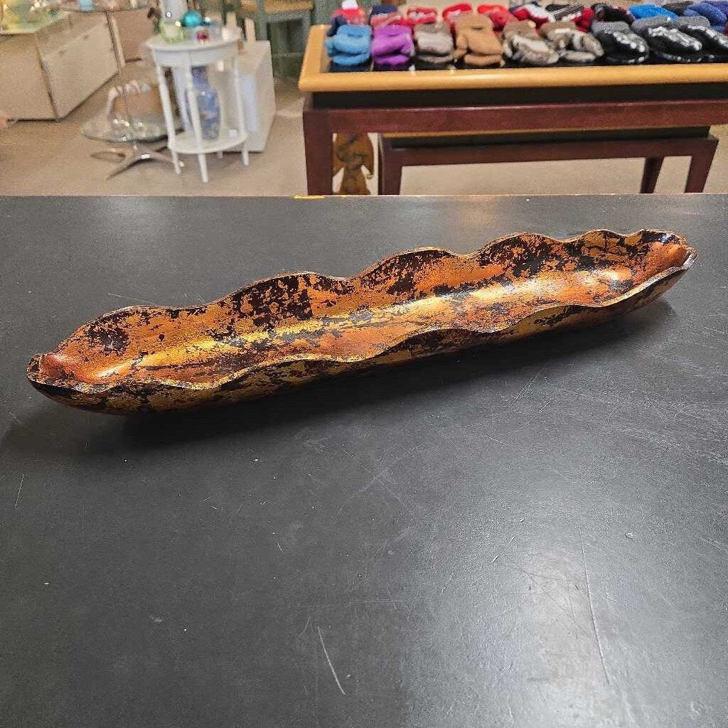 COPPER & BLACK LONG DISH