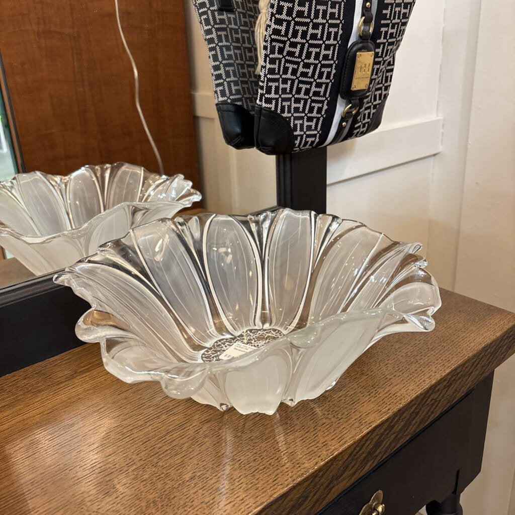 Decorative Glass Flower Bowl
