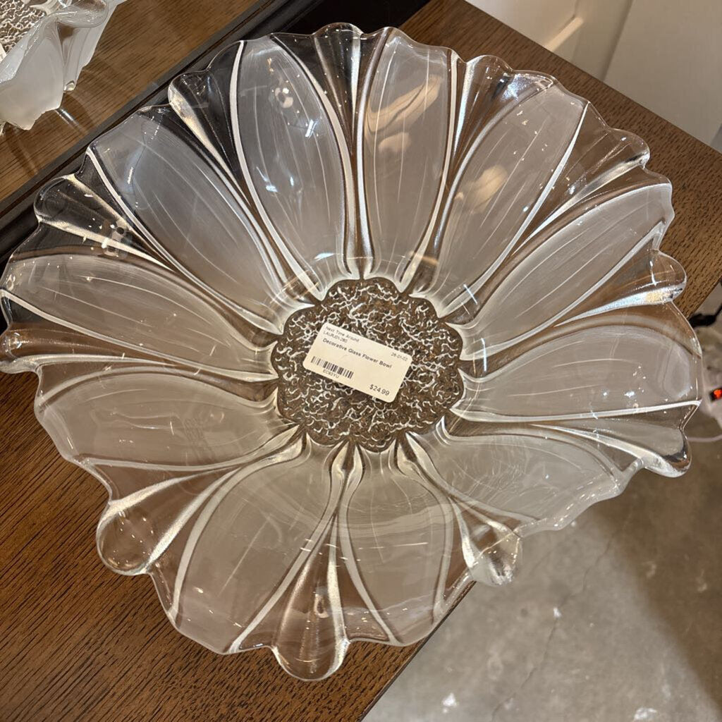 Decorative Glass Flower Bowl