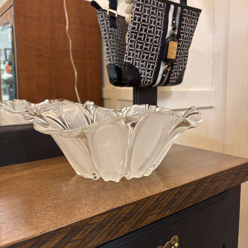 Decorative Glass Flower Bowl