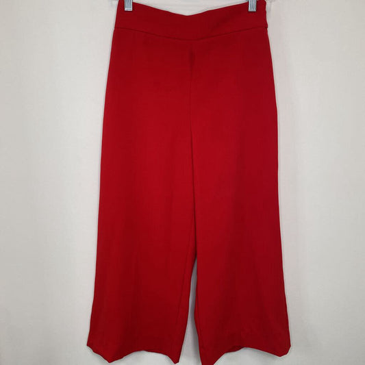 ZARA - RED CROPPED DRESS PANTS