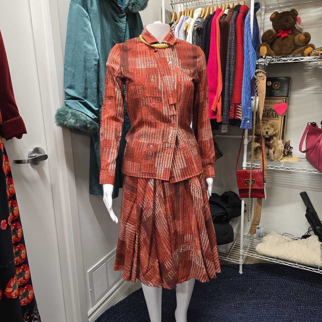 Vintage Great Britain JAEGER Wool Skirt/Shirt Set