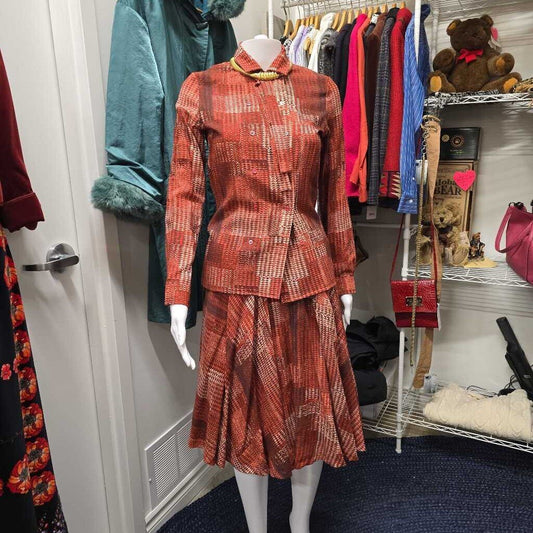 Vintage Great Britain JAEGER Wool Skirt/Shirt Set