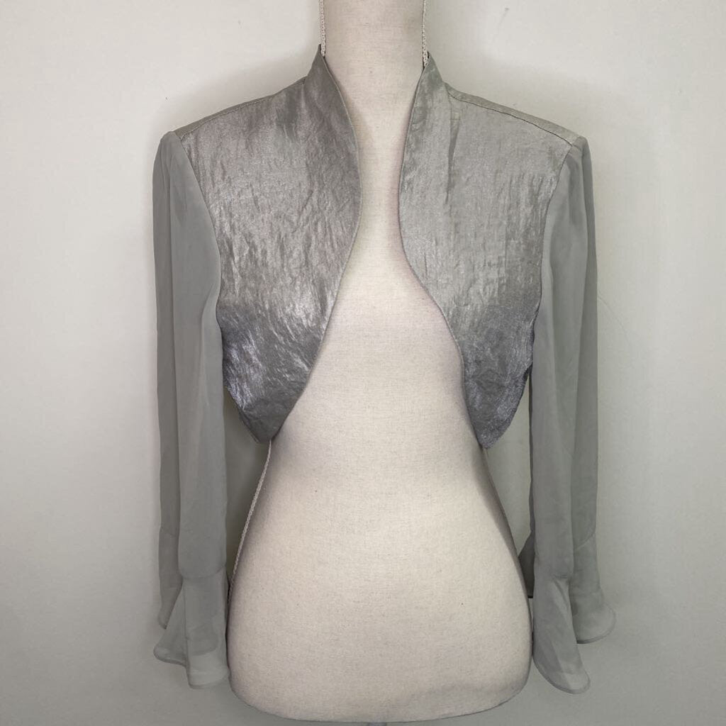BELLISSIMA - SILVER SHEER CROPPED BLAZER