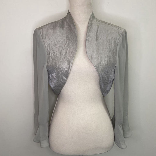 BELLISSIMA - SILVER SHEER CROPPED BLAZER