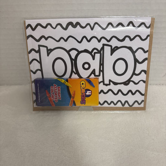 Card - colour me - DAD