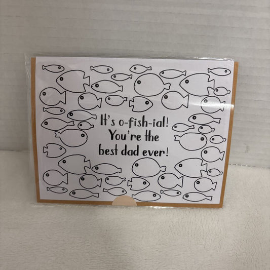 Card - colour me - O-fish-al best dad