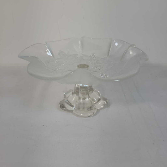 FLORAL FOOTED PEDESTAL BOWL