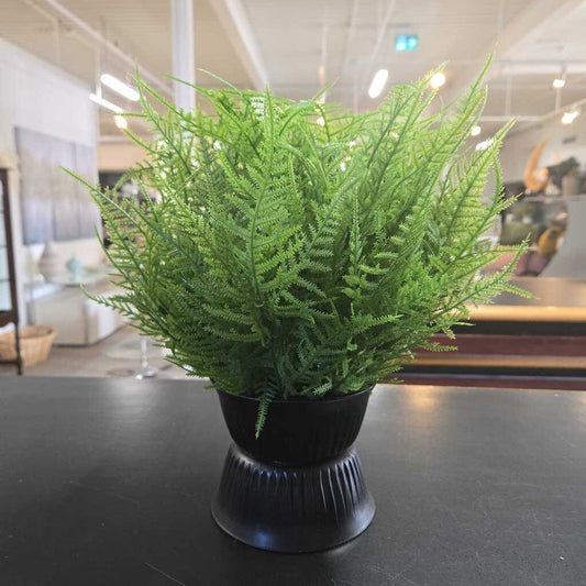 FAUX FERN IN BLACK POT A