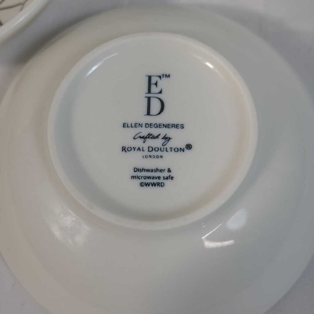 S/4 ROYAL DOULTON E.D. GREY LINED BOWLS D:5.5"