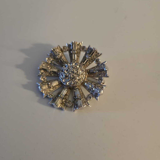 1950s Keyes Crystal Brooch