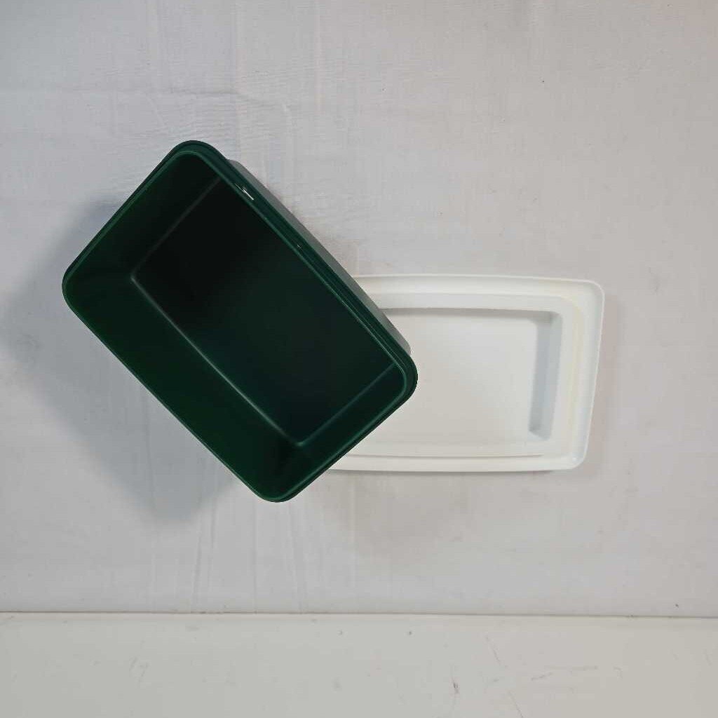 LIDDED TUPPERWARE BUTTER DISH