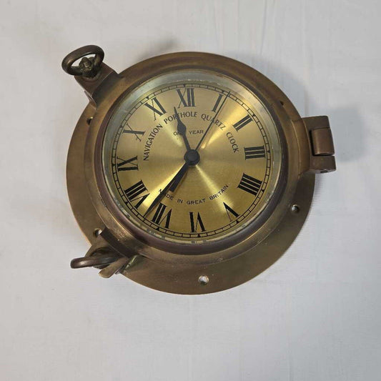 NAVIGATION PORTHOLE QUARTZ CLOCK