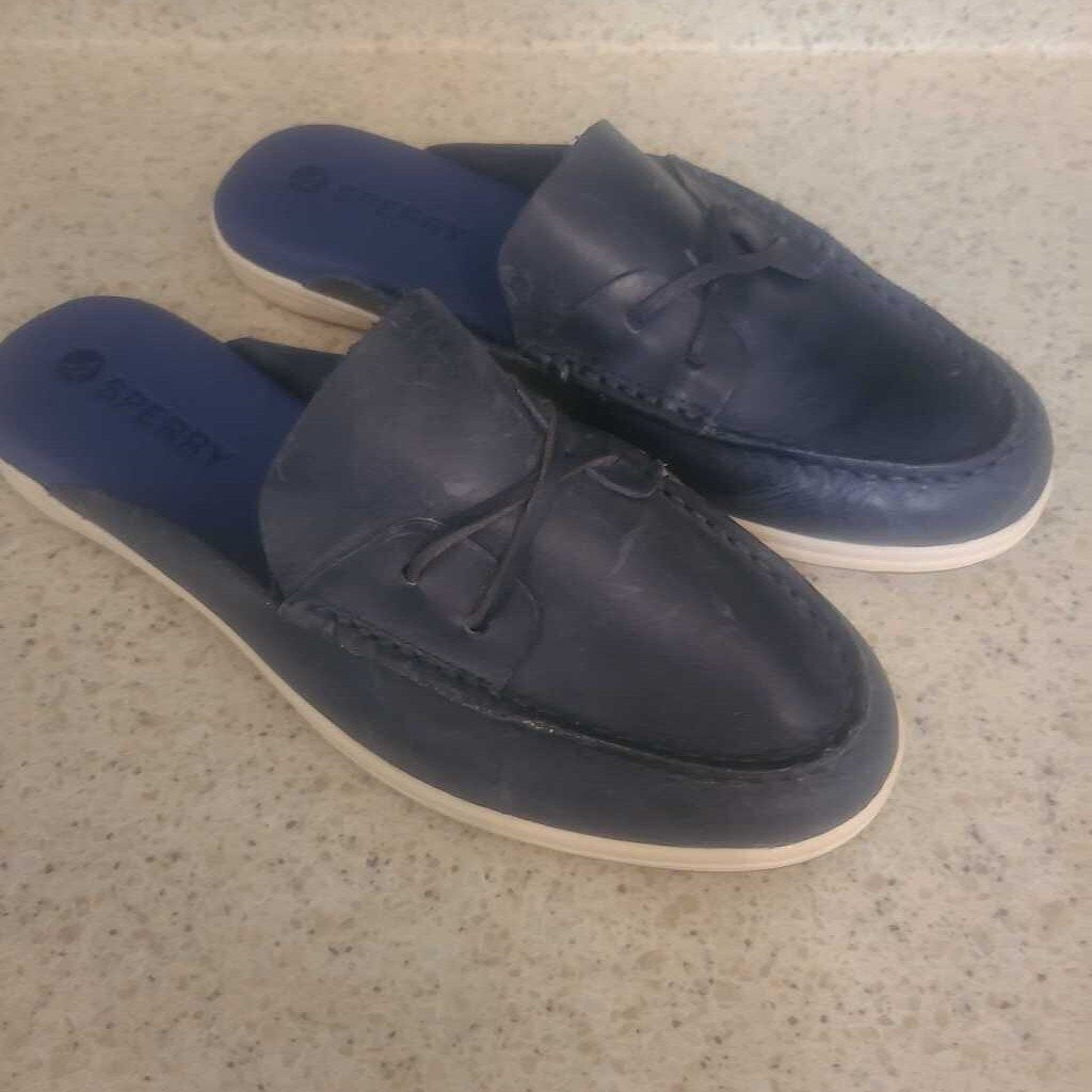 BLUE SPERRY BACKLESS SLIP ON