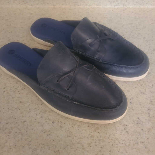BLUE SPERRY BACKLESS SLIP ON