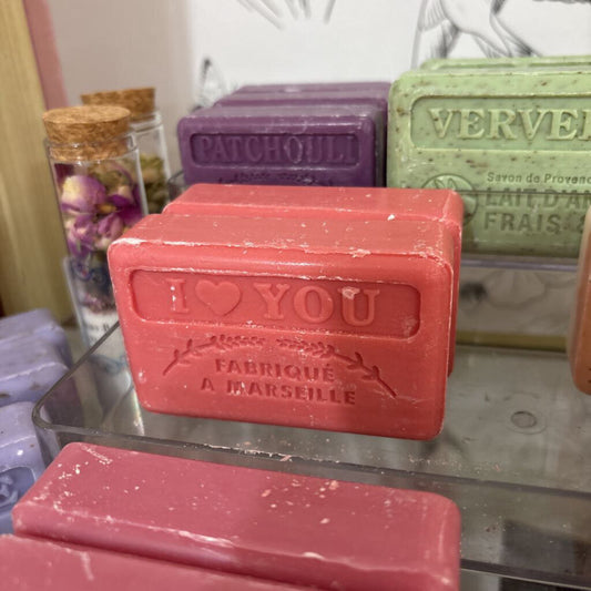 I love you- French soap with organic shea butter