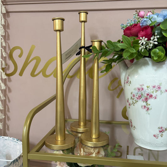 3pc Gold Candle Sticks