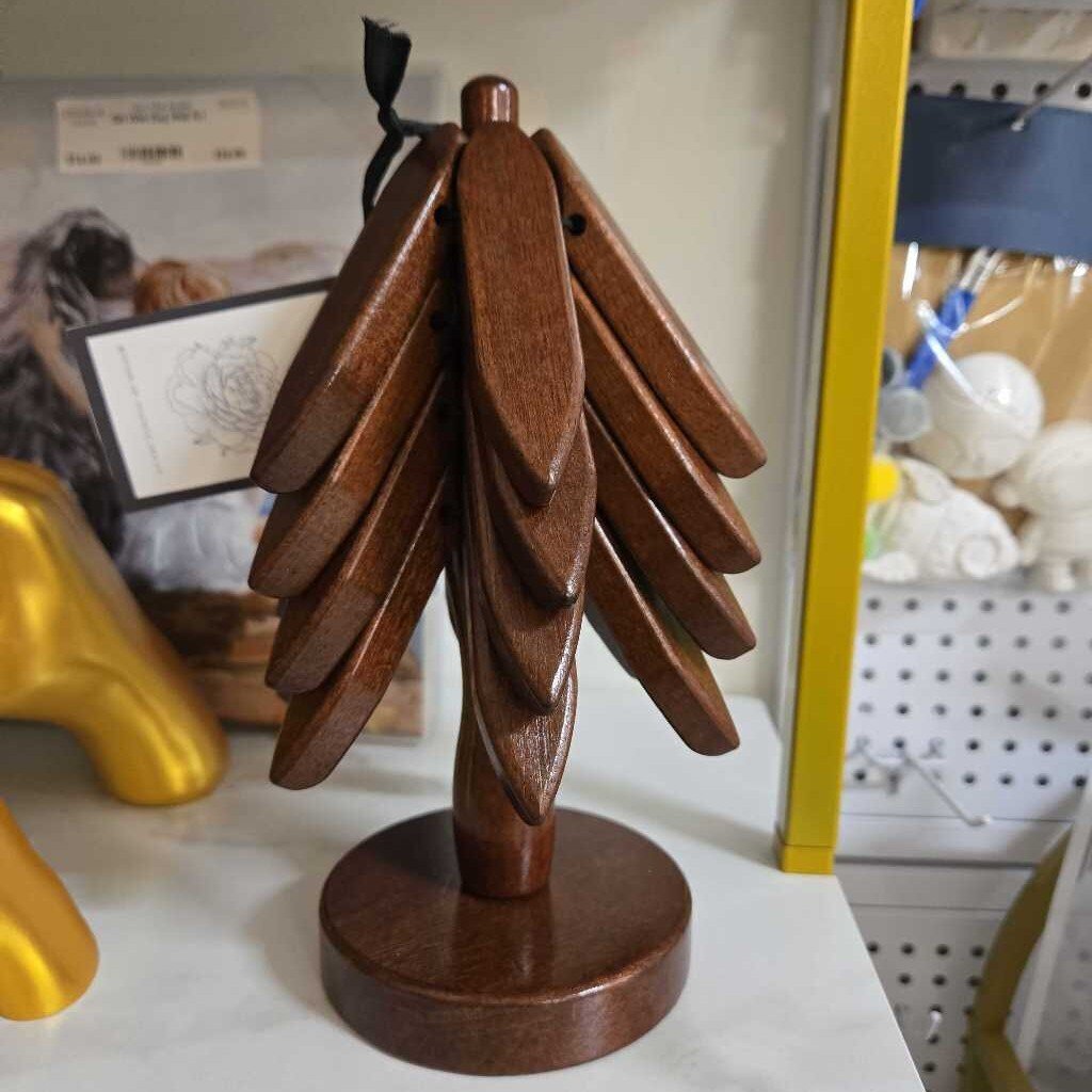 Wooden Tree Coaster Set