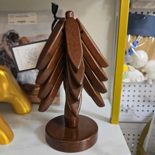 Wooden Tree Coaster Set