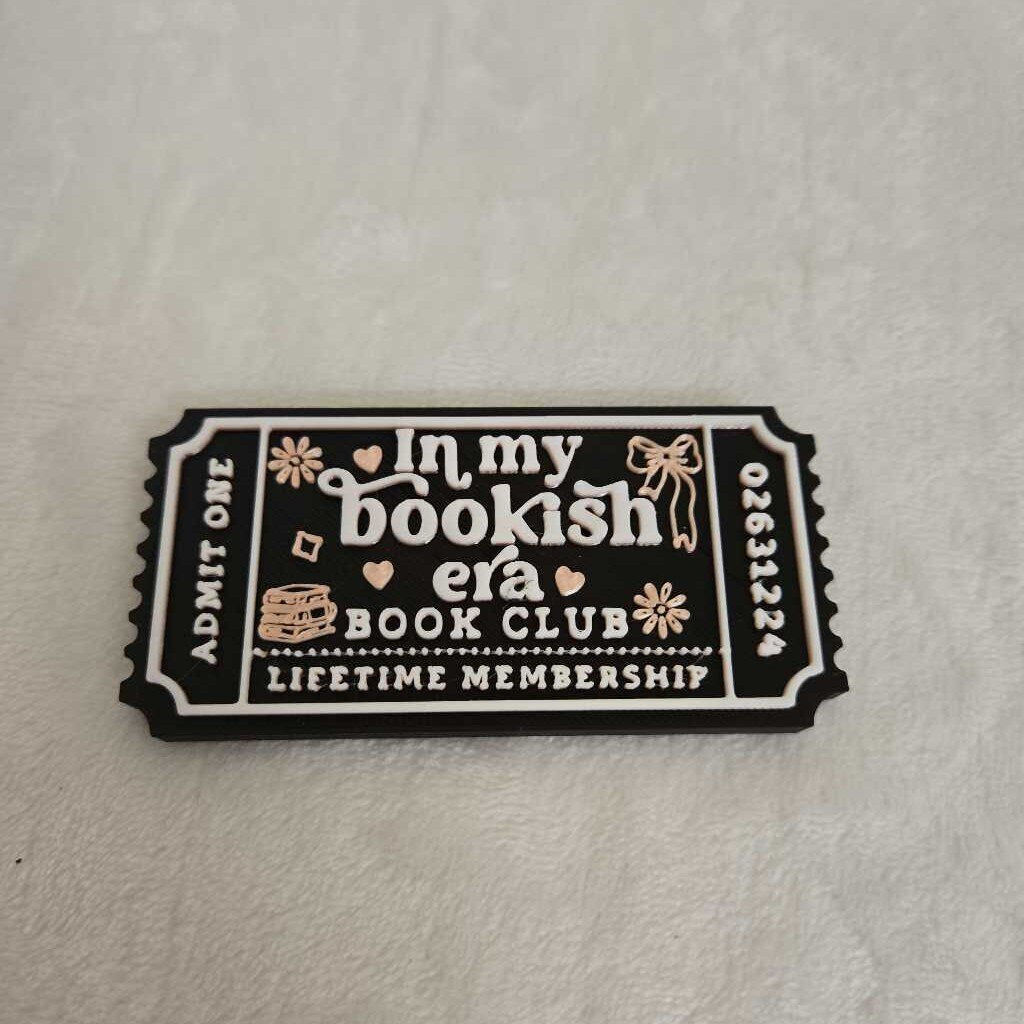 Book Club Ticket Shelf Decor-Bookish Era