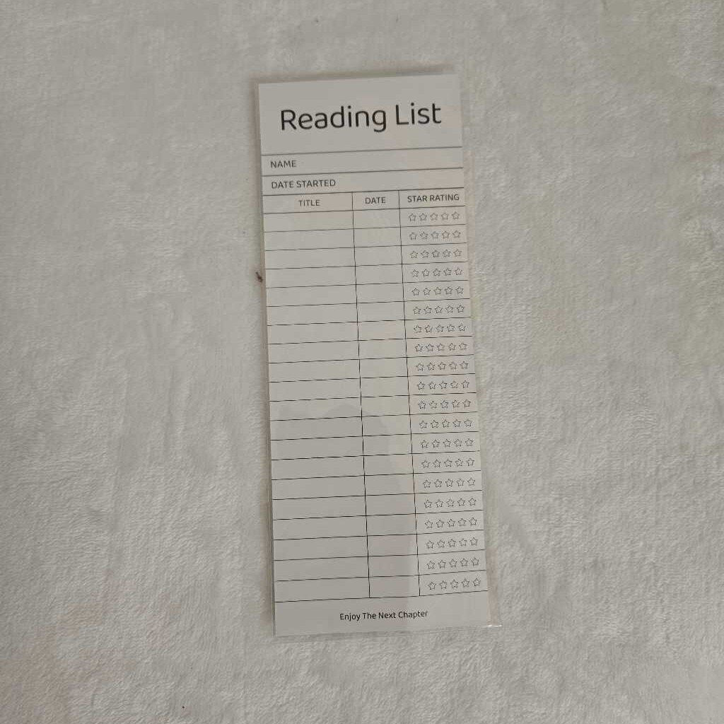 Reading List Bookmark