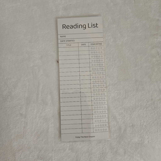 Reading List Bookmark