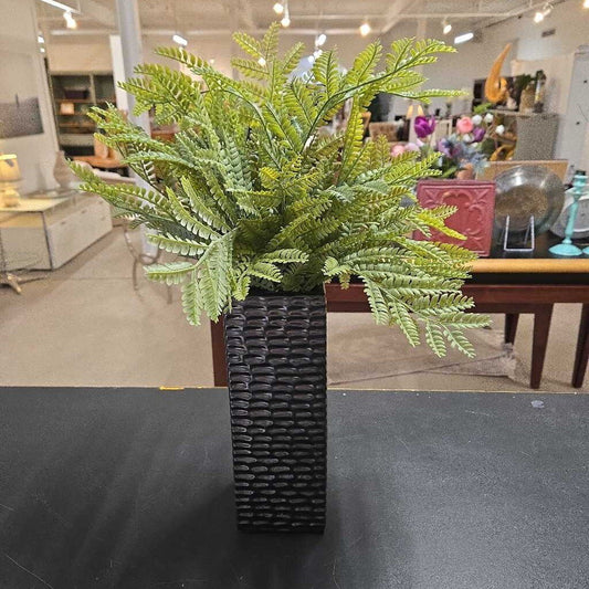 FAUX JACARDANDA IN BRONZE VASE