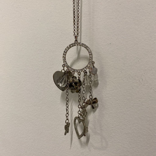 SILVER CIRCLE CHARMED NECKLACE