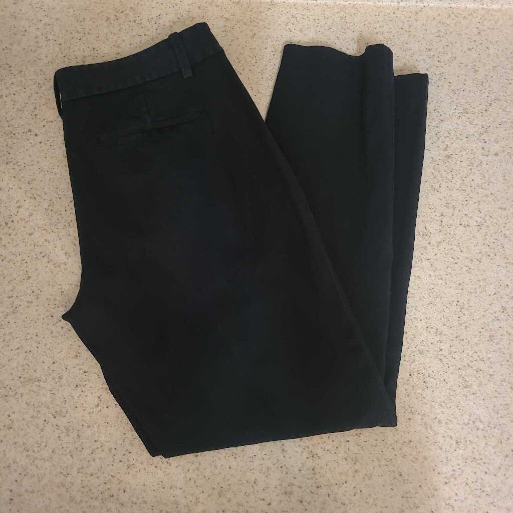 BLACK STRETCH PANTS WITH SIDE ZIP