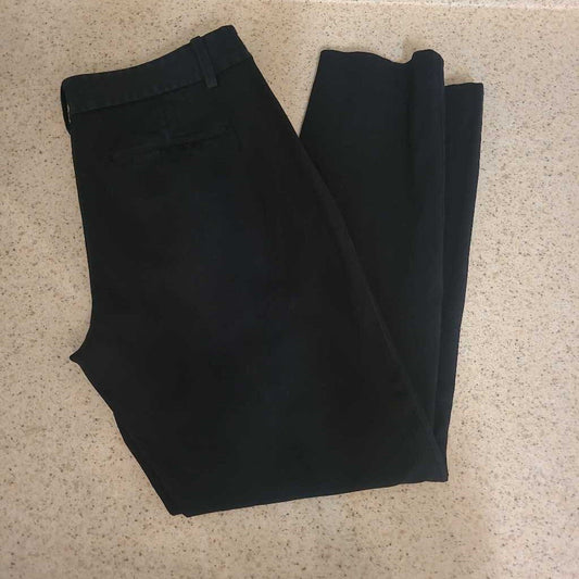 BLACK STRETCH PANTS WITH SIDE ZIP