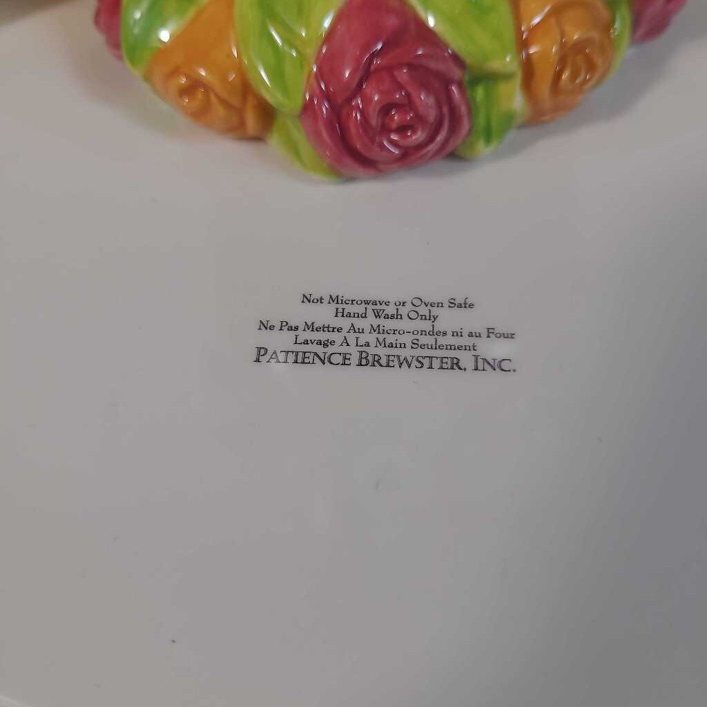 PATIENCE BREWSTER ROSE LOVES CAKE PLATE