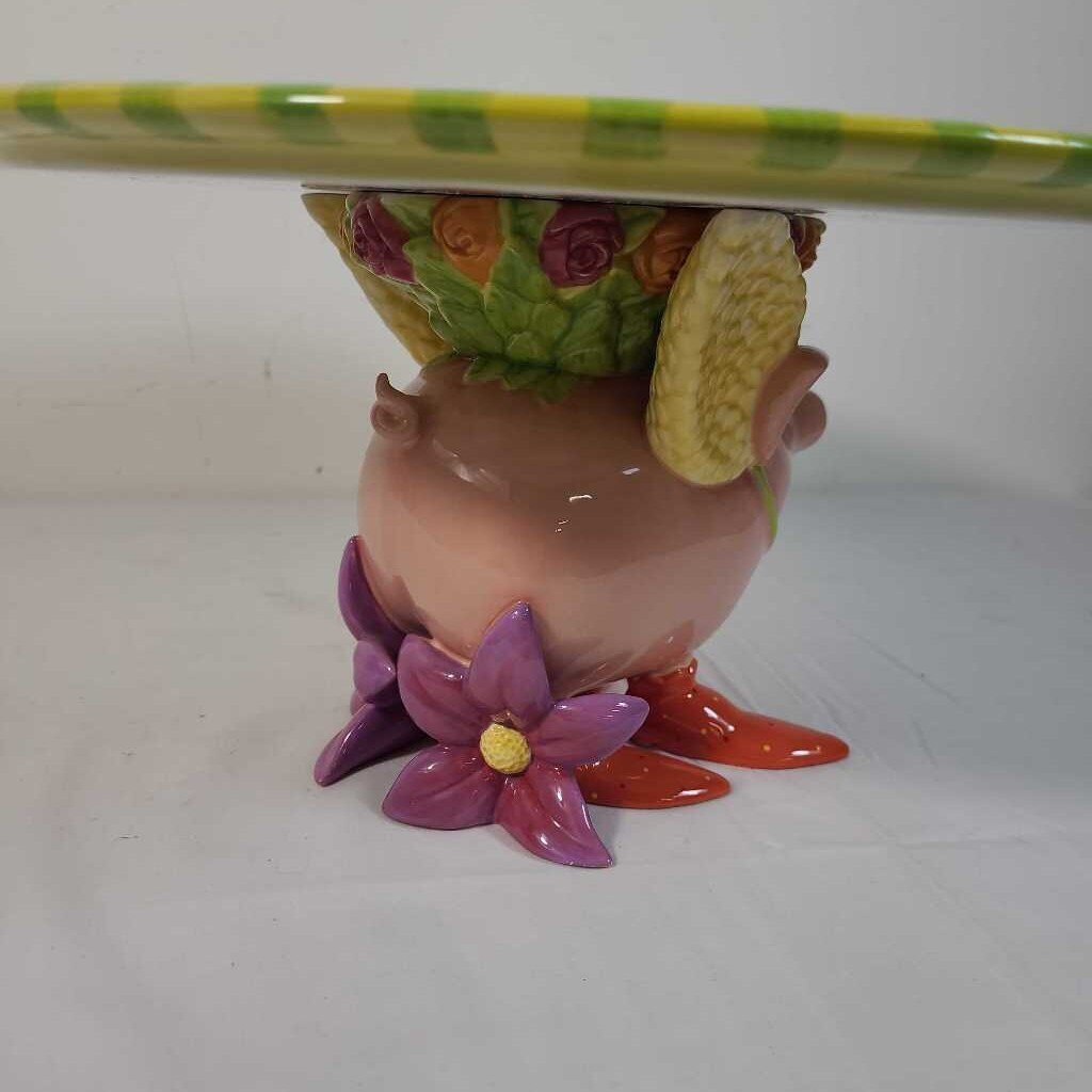 PATIENCE BREWSTER ROSE LOVES CAKE PLATE