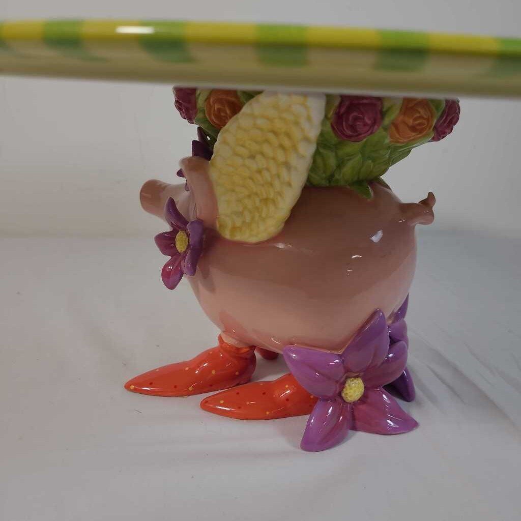 PATIENCE BREWSTER ROSE LOVES CAKE PLATE