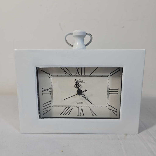 RECTANGULAR WHITE CLOCK