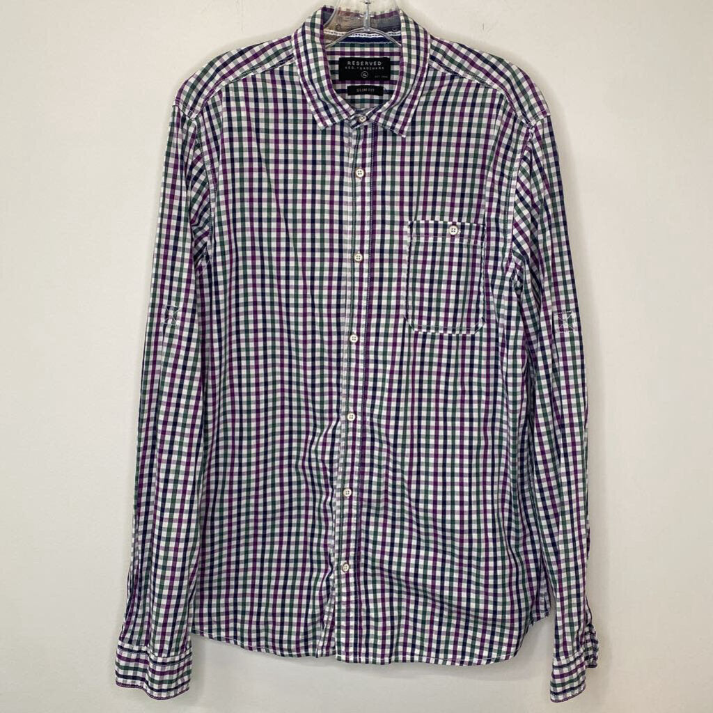 MEN'S CHECK COTTON DRESS SHIRT