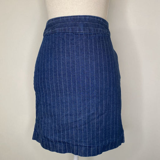 TOMMY HILFIGER - DENIM PIN-STRIPE MINI SKIRT
